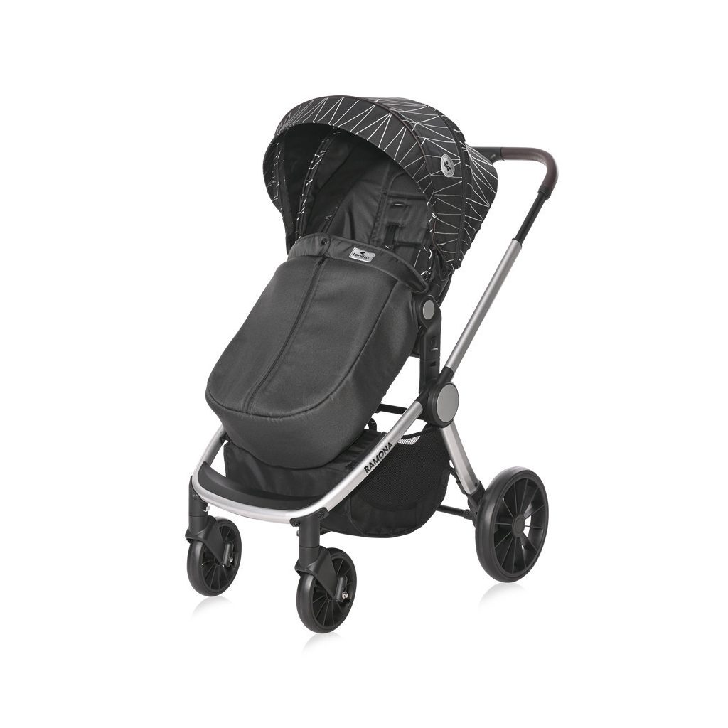 Lorelli Ramona 3 az 1-ben multifunkciós babakocsi (2 doboz) - Silver Stripe