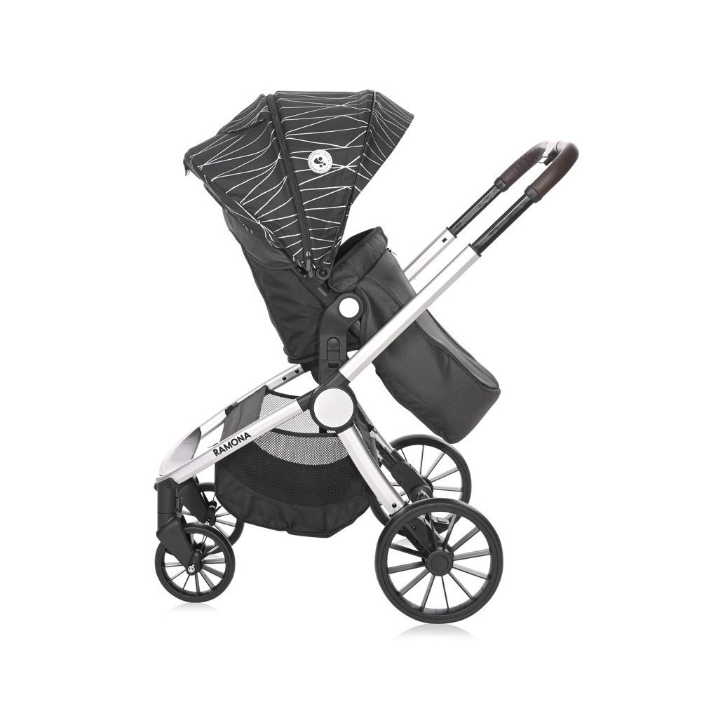 Lorelli Ramona 3 az 1-ben multifunkciós babakocsi (2 doboz) - Silver Stripe