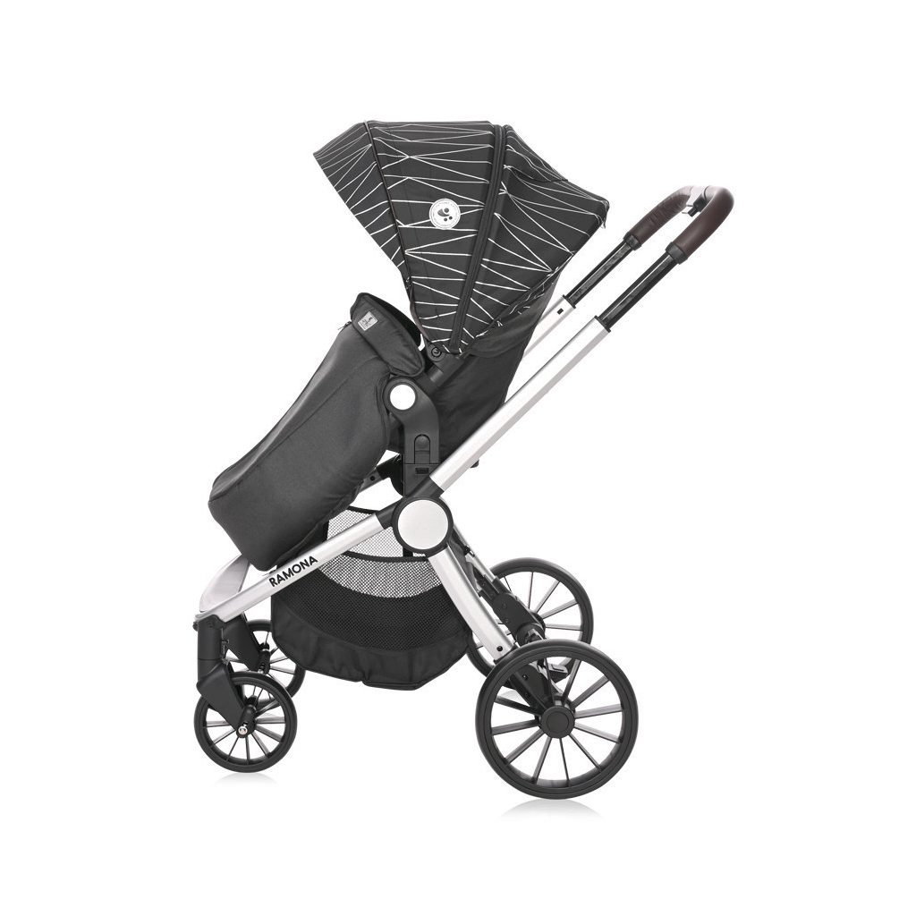 Lorelli Ramona 3 az 1-ben multifunkciós babakocsi (2 doboz) - Silver Stripe