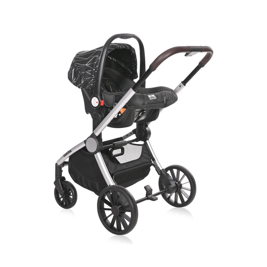 Lorelli Ramona 3 az 1-ben multifunkciós babakocsi (2 doboz) - Silver Stripe