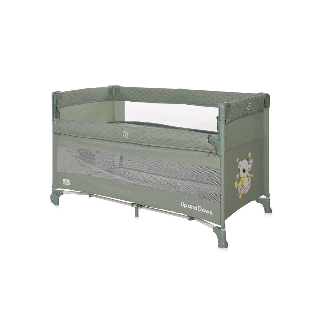 Lorelli Up and Down multifunkciós utazóágy - Iceberg Green Teddy Bear