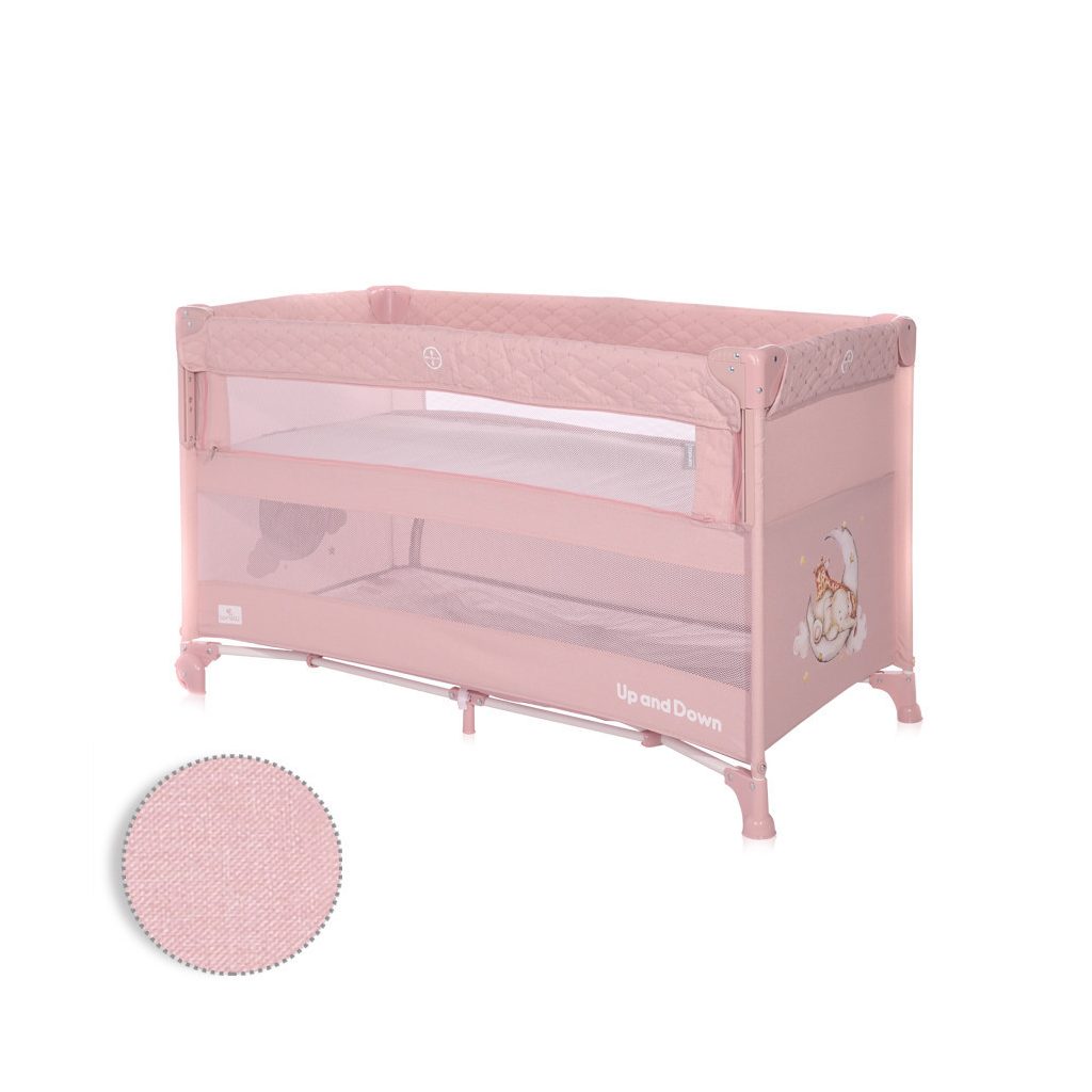 Lorelli Up and Down multifunkciós utazóágy - Mellow Rose Sleeping Animals