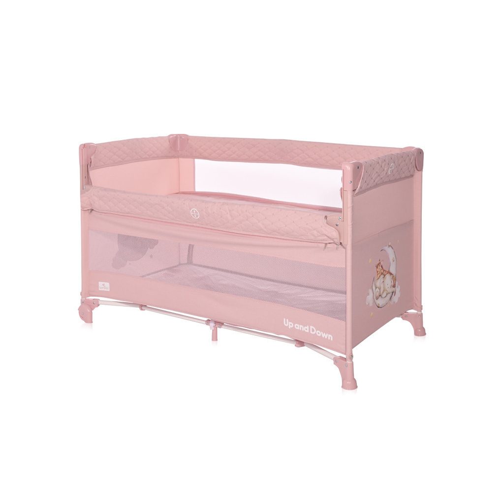 Lorelli Up and Down multifunkciós utazóágy - Mellow Rose Sleeping Animals
