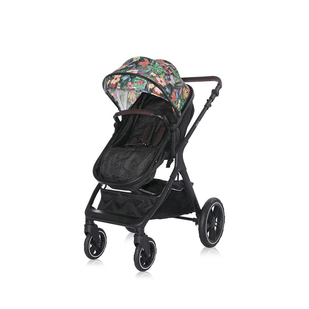 Lorelli Viola babakocsi mózessé alakítható sportrésszel- Tropical Flowers