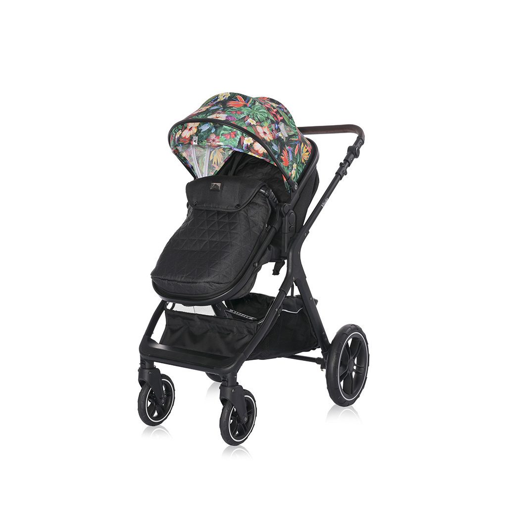 Lorelli Viola babakocsi mózessé alakítható sportrésszel- Tropical Flowers