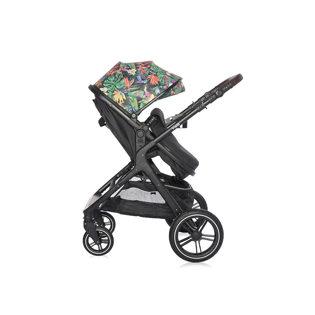 Lorelli Viola babakocsi mózessé alakítható sportrésszel- Tropical Flowers