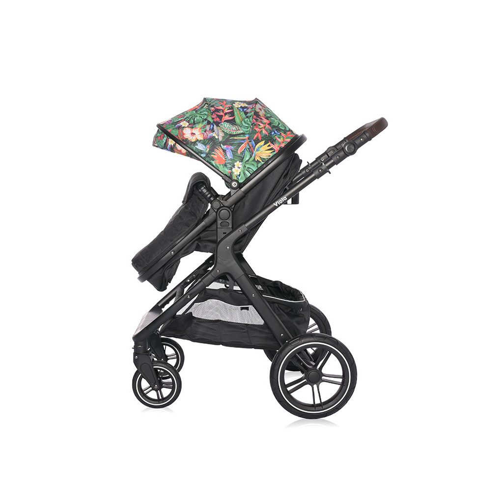 Lorelli Viola babakocsi mózessé alakítható sportrésszel- Tropical Flowers