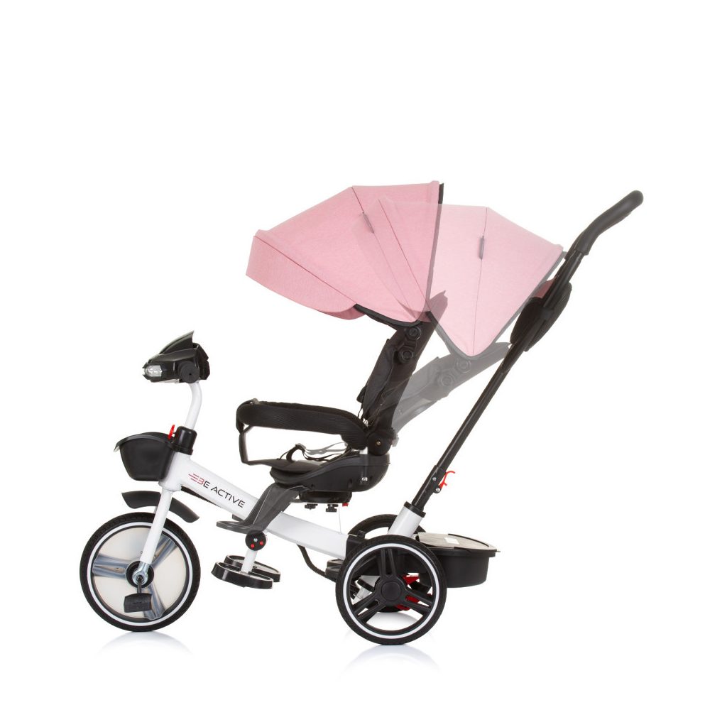 Chipolino Be active tricikli kupolával - Pink Linen
