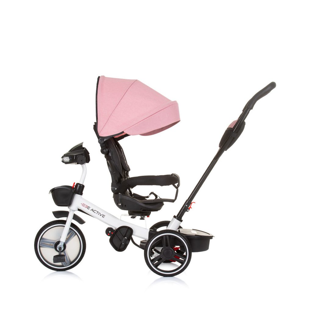 Chipolino Be active tricikli kupolával - Pink Linen