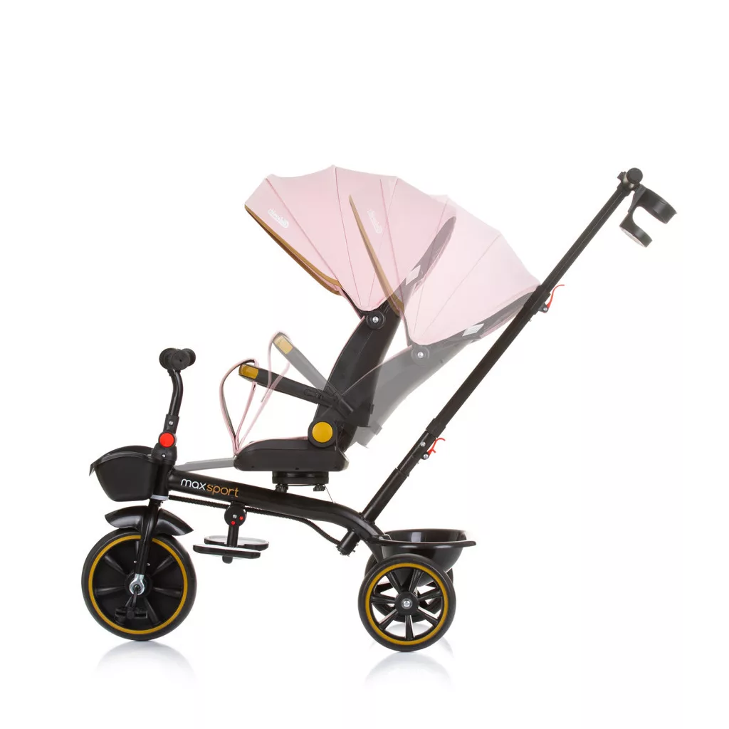 Chipolino Max Sport tricikli kupolával - Flamingo