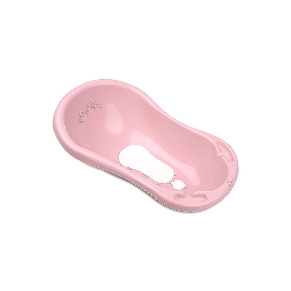 Lorelli Kád 84 kád leeresztő dugóval csúszásgátlóval - Little Stars Pink
