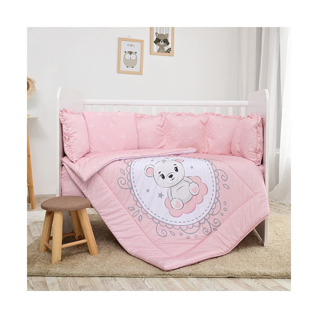 Lorelli 5 részes ágynemű garnitúra - Little Bear Pink