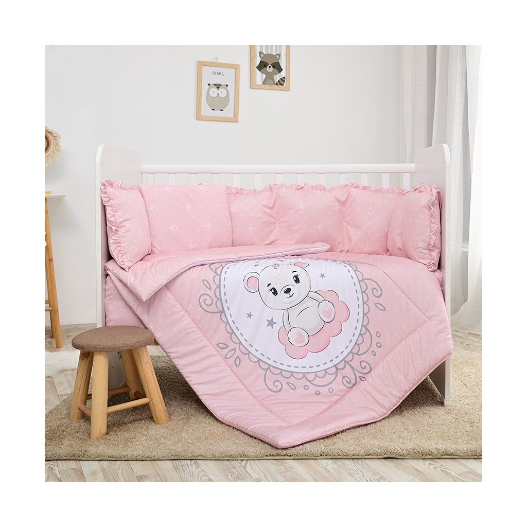 Lorelli Lilly ágynemű garnitúra 60x120 - Little Bear Pink