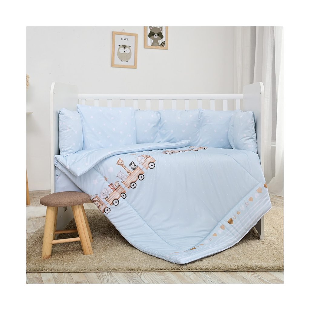 Lorelli Lilly ágynemű garnitúra 60x120 - Train Blue