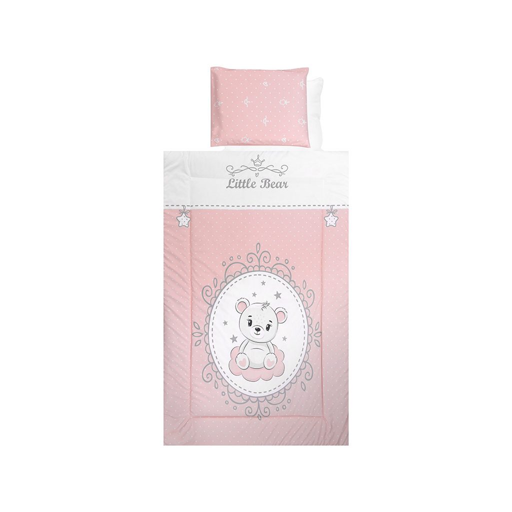 Lorelli 4 részes ágynemű garnitúra - Little Bear Pink