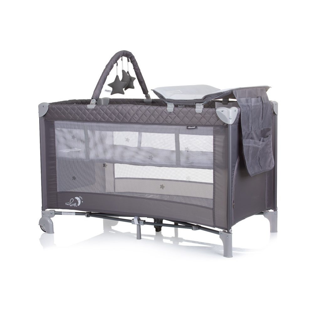 Chipolino Luna multifunkciós utazóágy - Ash Grey