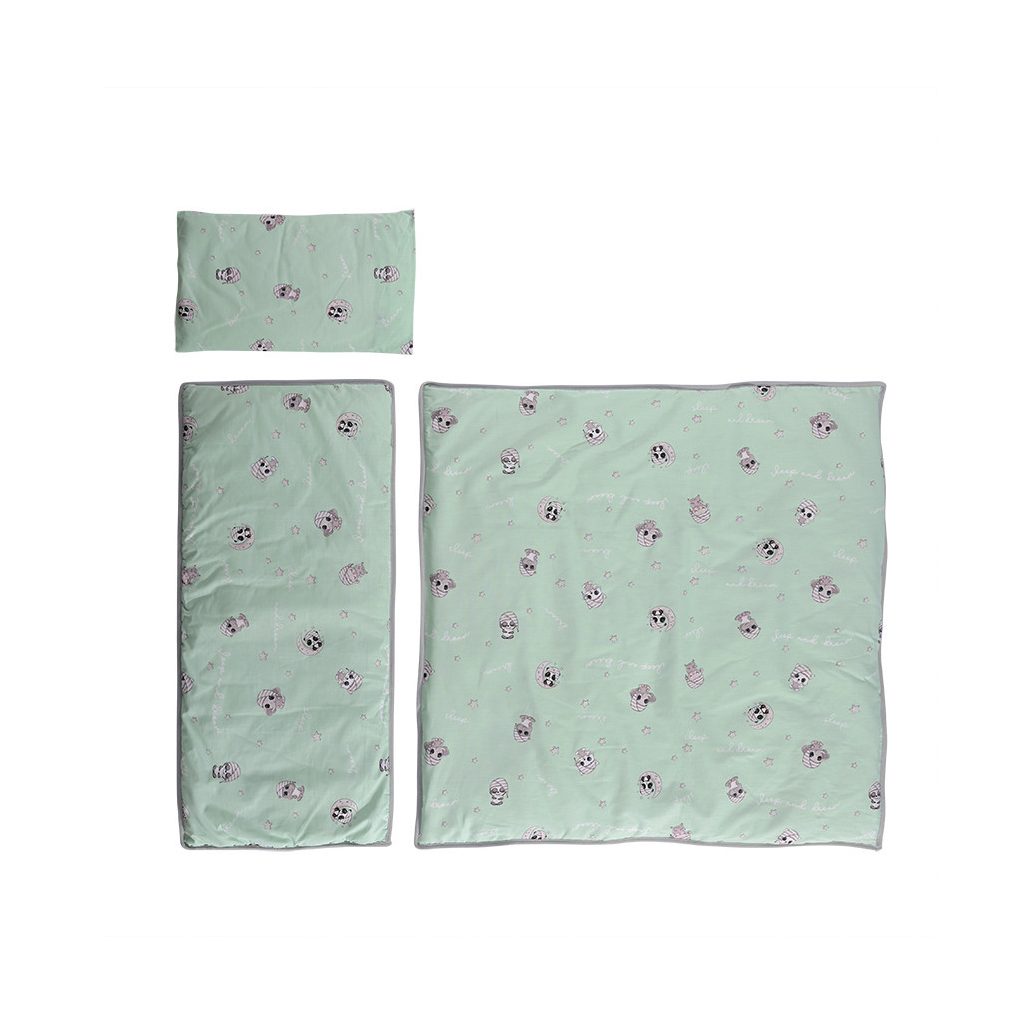 Lorelli 3 részes nyári ágynemű garnitúra babakocsiba - Friends Green