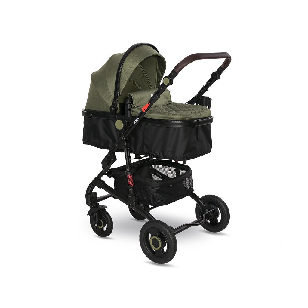 Lorelli Alba multifunkciós babakocsi + adapter - Premium Loden Green