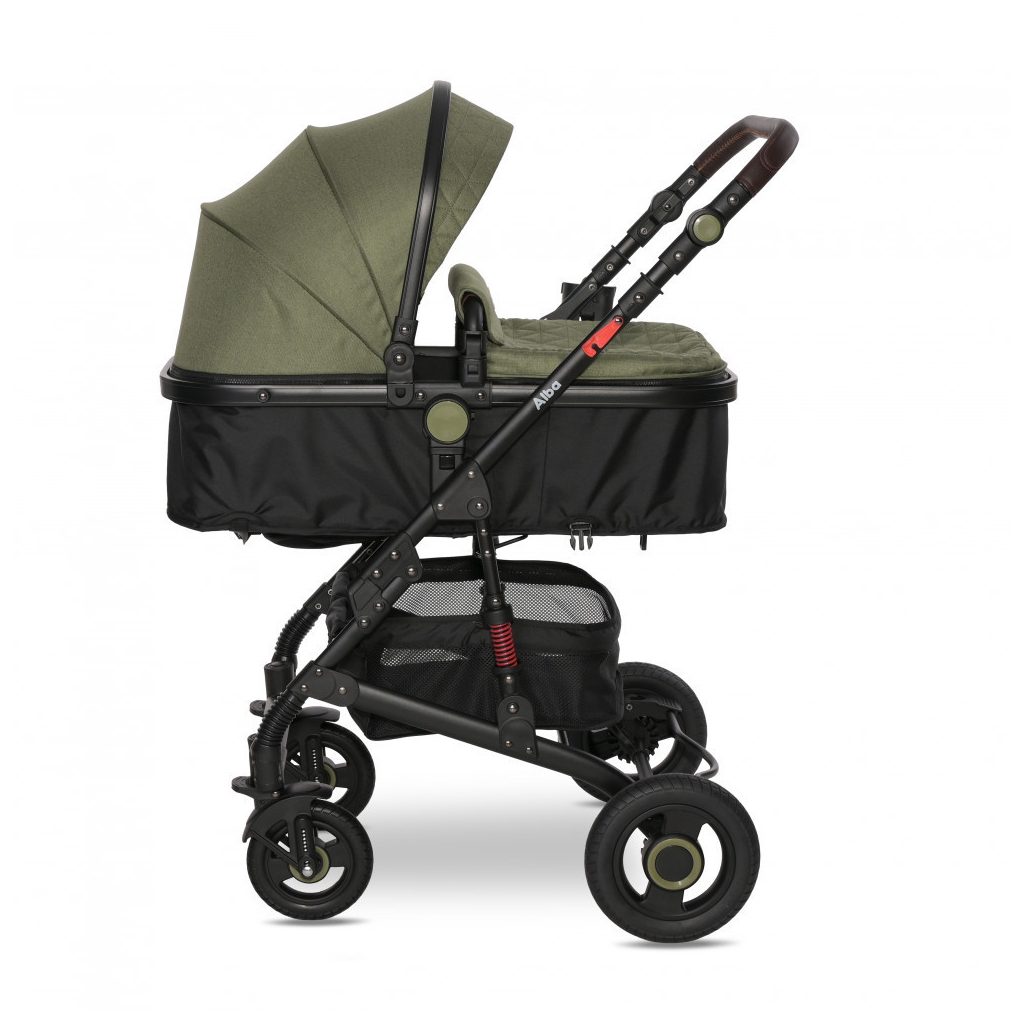 Lorelli Alba multifunkciós babakocsi + adapter - Premium Loden Green