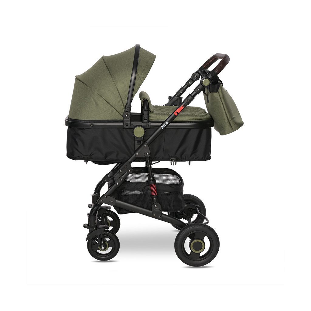 Lorelli Alba multifunkciós babakocsi + adapter - Premium Loden Green