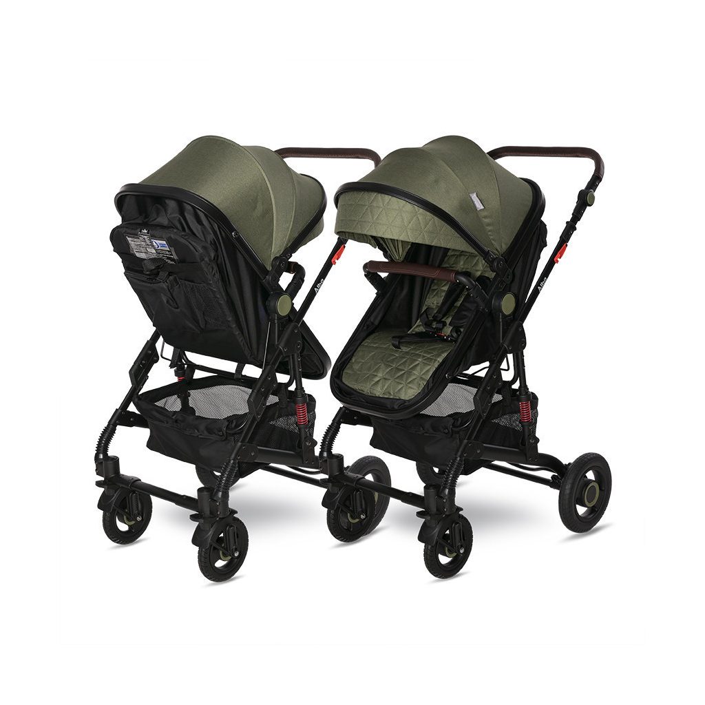 Lorelli Alba multifunkciós babakocsi + adapter - Premium Loden Green