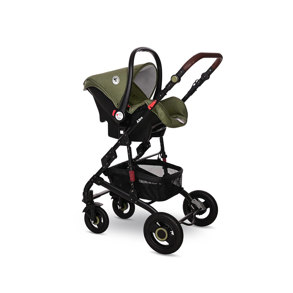 Lorelli Alba multifunkciós babakocsi + adapter - Premium Loden Green