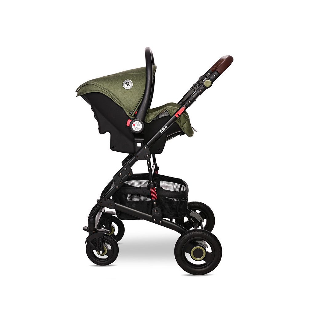 Lorelli Alba multifunkciós babakocsi + adapter - Premium Loden Green