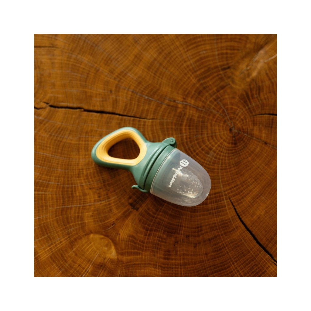 PETITE&MARS Szilikon gyümölcs etető cumi Fruzi Rose&Sand 6hó+