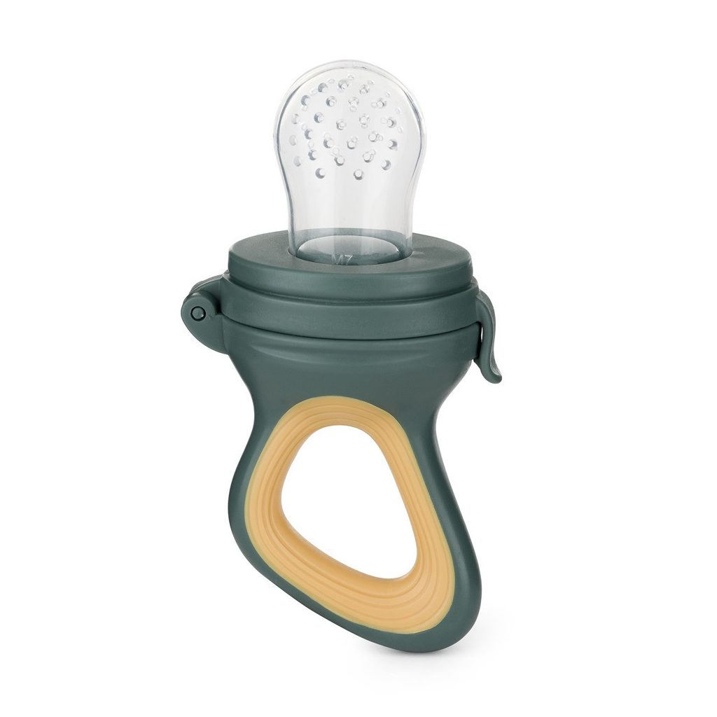 PETITE&MARS Szilikon gyümölcs etető cumi Fruzi Green&Ochre 6hó+