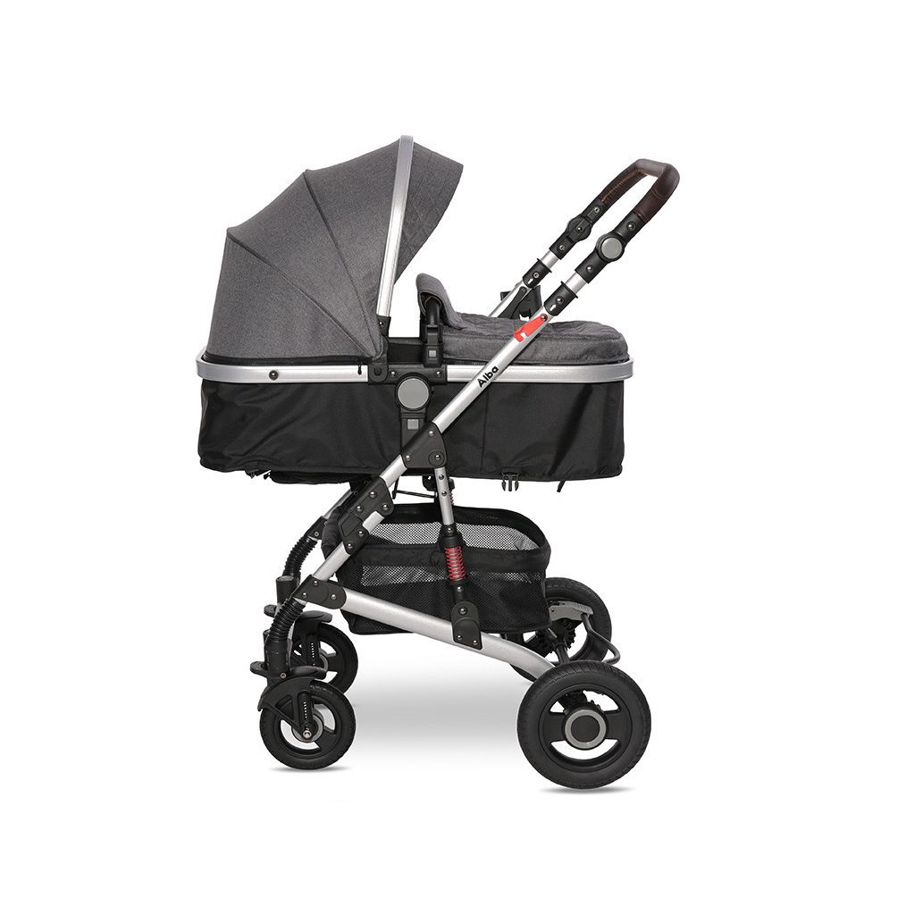 Lorelli Alba multifunkciós babakocsi + adapter - Premium Steel Grey