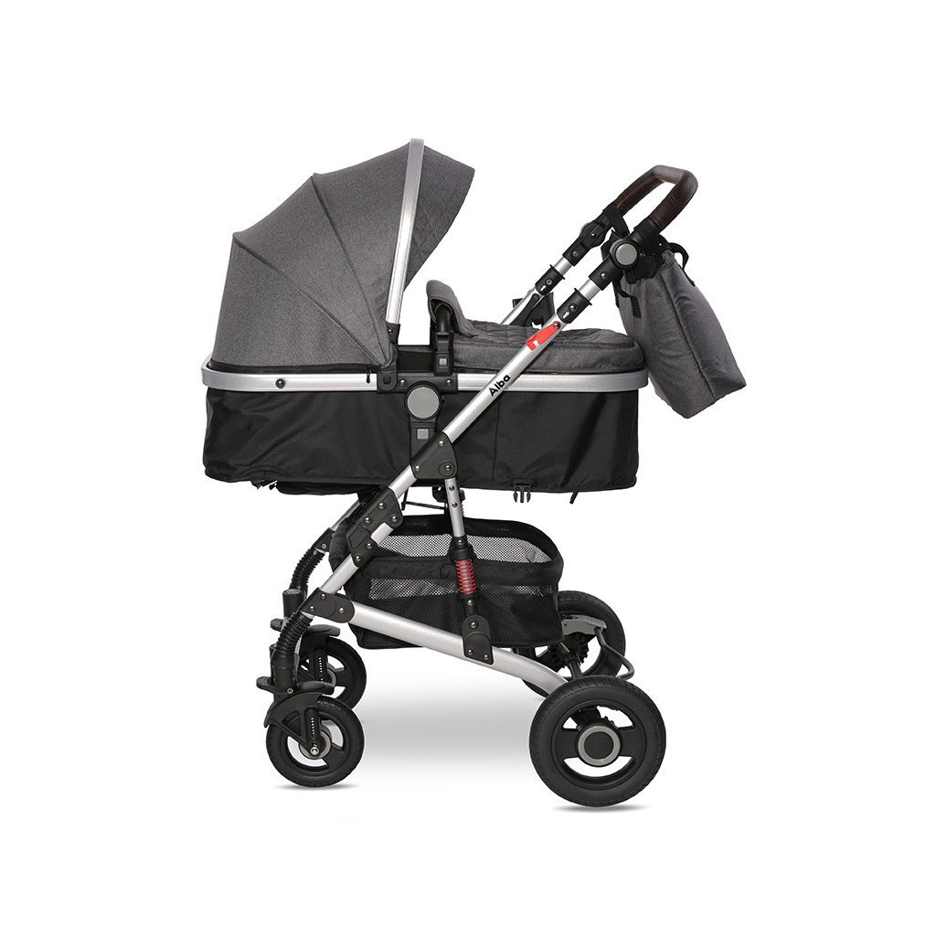 Lorelli Alba multifunkciós babakocsi + adapter - Premium Steel Grey