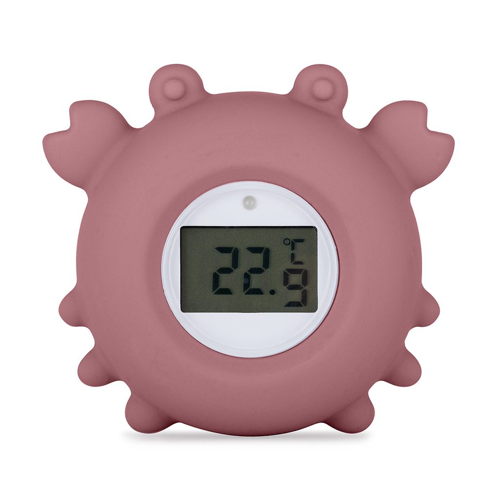 PETITE&MARS Szilikon digitális vízhőmérő Crab Caleb Dusty Rose 0hó+