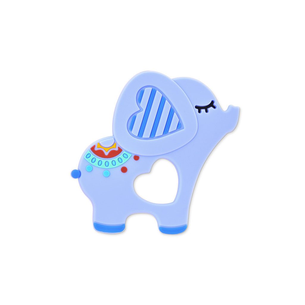 Baby Care szilikon rágóka - Еlephant Lucky Blue