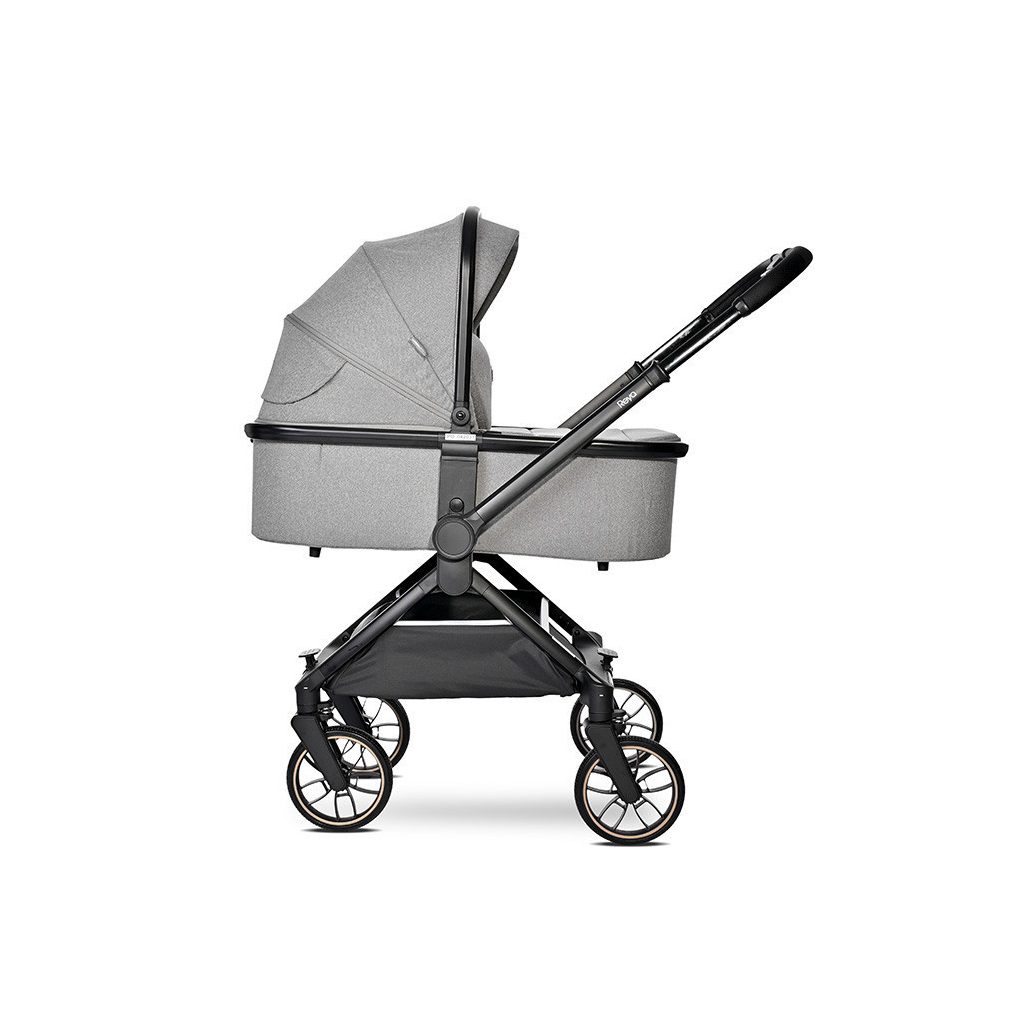 Lorelli Reya 3az1-ben multifunkciós babakocsi átfordítható tolókarral + Joy autóshordozó - Grey