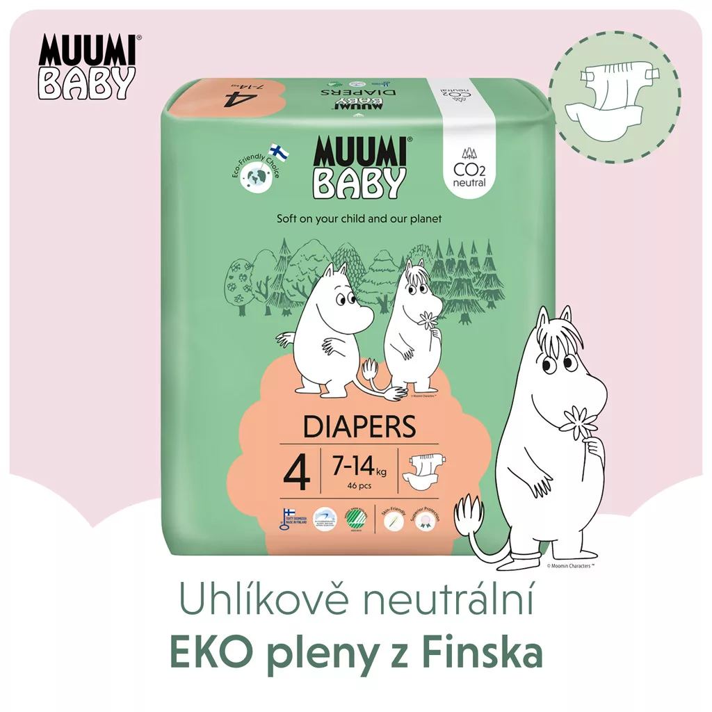 Muumi Baby 4 Maxi ökopelenka 7-14kg (46 db)
