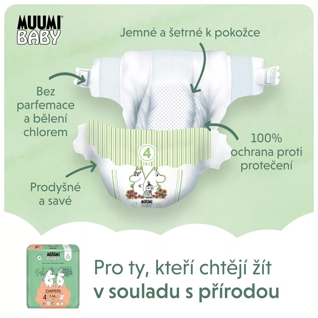 Muumi Baby 4 Maxi ökopelenka 7-14kg (46 db)