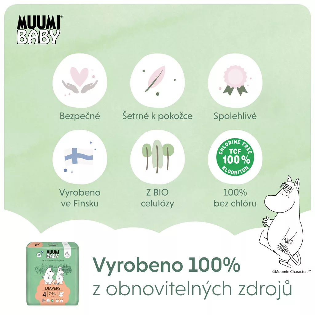 Muumi Baby 4 Maxi ökopelenka 7-14kg (46 db)