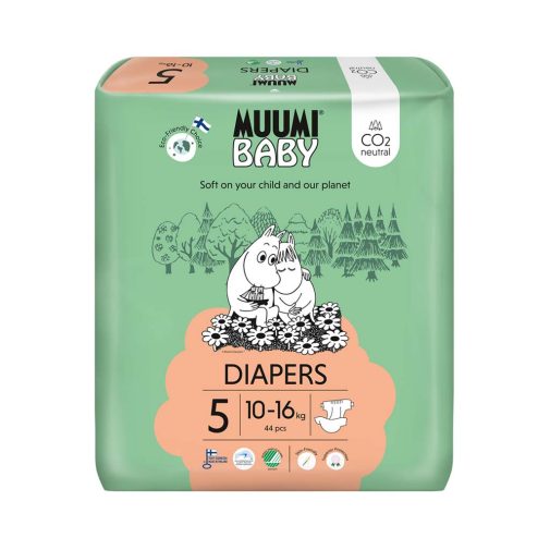 MUUMI Baby 5 Maxi+ 10–16 kg (44 db), öko pelenkák