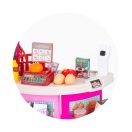 Chipolino Supermarket játékszett bevásárlókocsival - rózsaszín