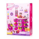 Chipolino Supermarket játékszett bevásárlókocsival - rózsaszín