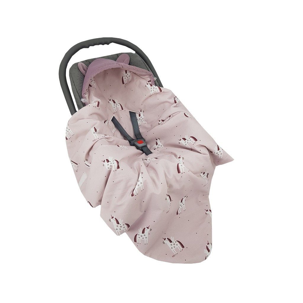 EKO Lábzsák autósülésbe VELVET Unicorn 110x100 cm