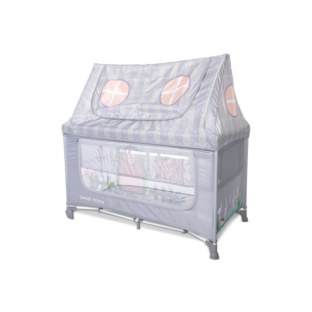 Lorelli Sweet Home 2, multifunkciós utazóágy tetővel - Grey