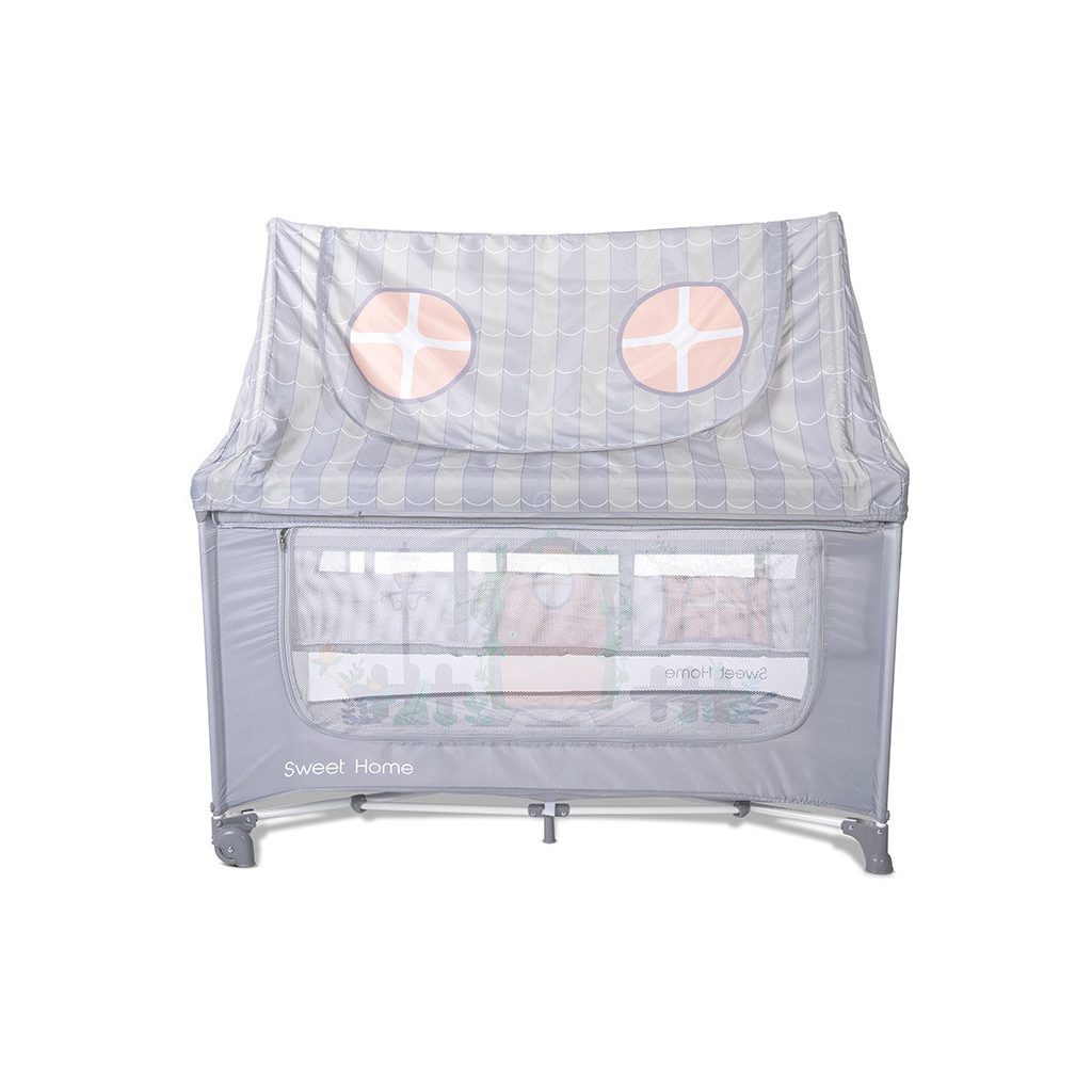 Lorelli Sweet Home 2, multifunkciós utazóágy tetővel - Grey