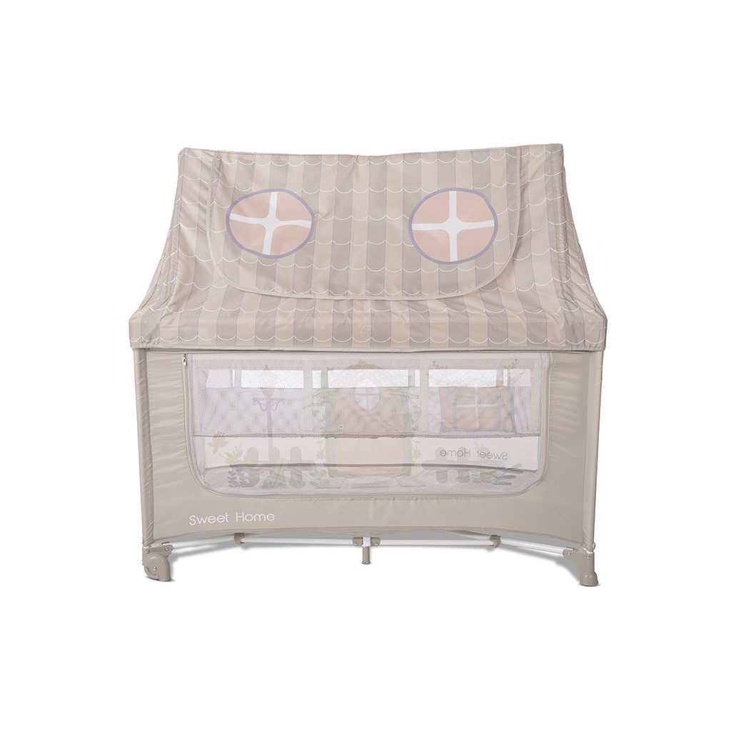 Lorelli Sweet Home 2, multifunkciós utazóágy tetővel - Beige