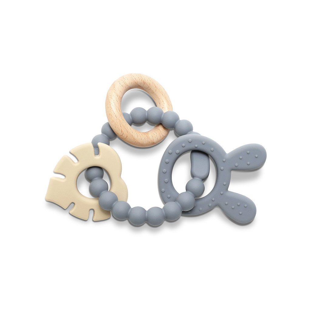 Lorelli Nyuszi szilikon és bükkfa rágóka - Grey