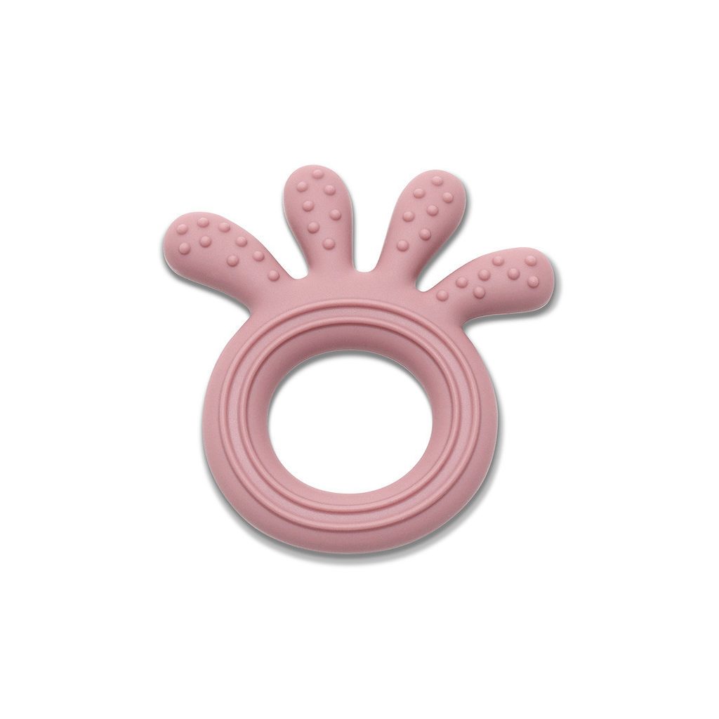 Lorelli Polip természetes szilikon rágóka - Deep Pink