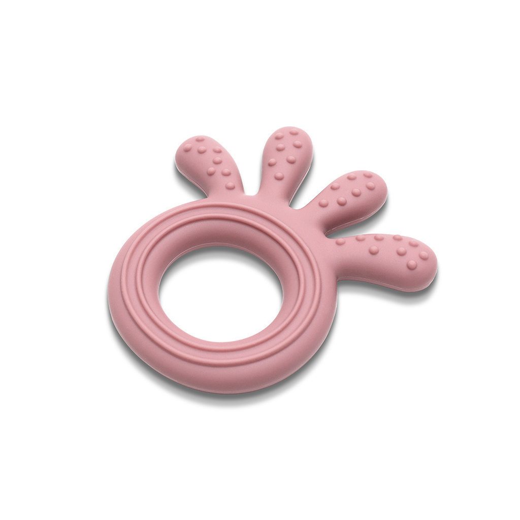 Lorelli Polip természetes szilikon rágóka - Deep Pink