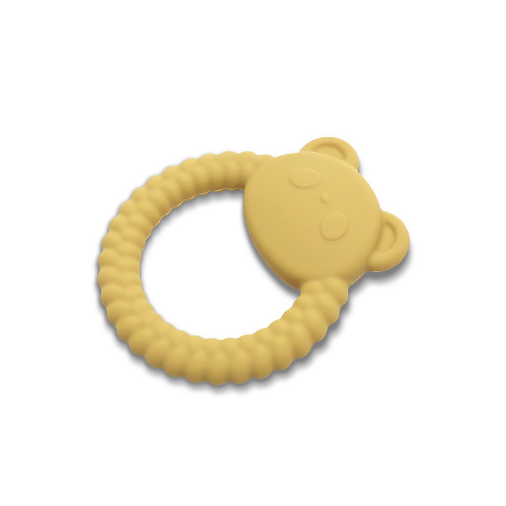 Lorelli Panda természetes szilikon rágóka - Yellow