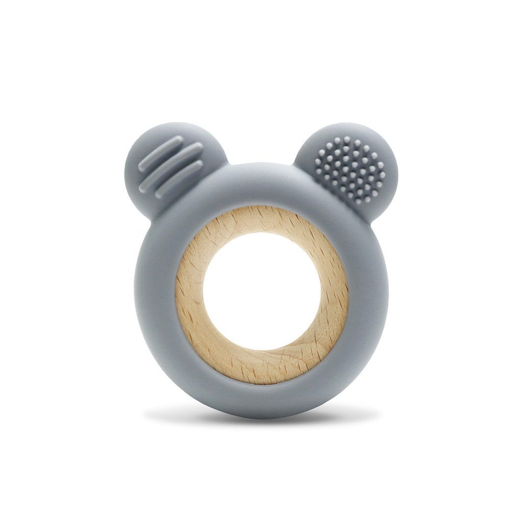 Lorelli Maci szilikon és bükkfa rágóka - Grey