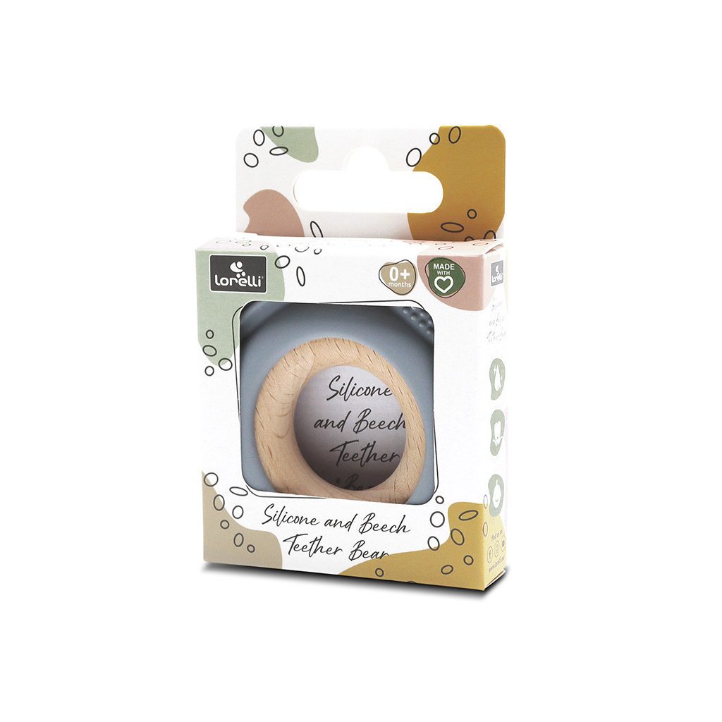 Lorelli Maci szilikon és bükkfa rágóka - Grey